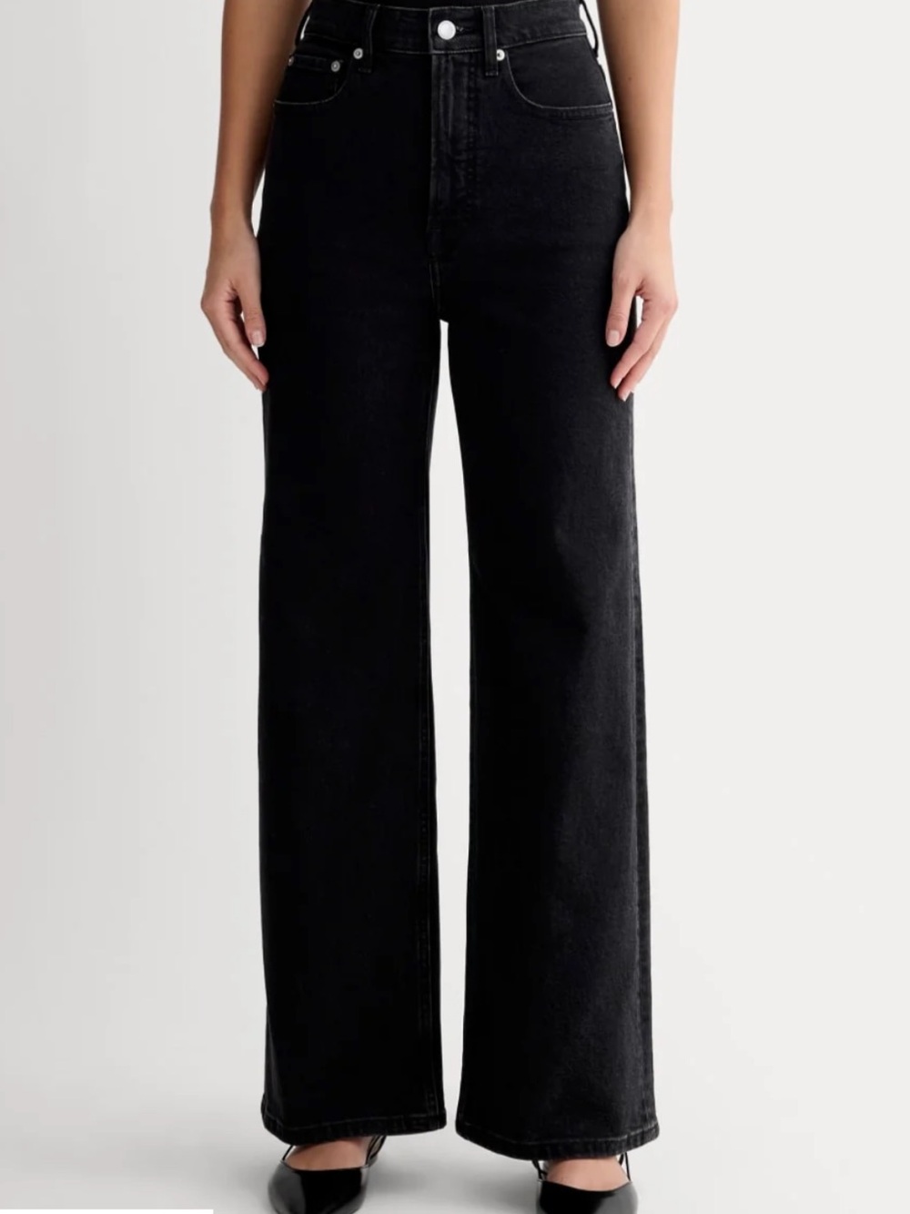 Charcoal Way-High Sailor Jeans